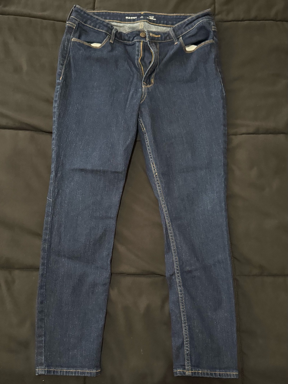 Women’s dark blue high rise wow super skinny Old Navy jeans size 12